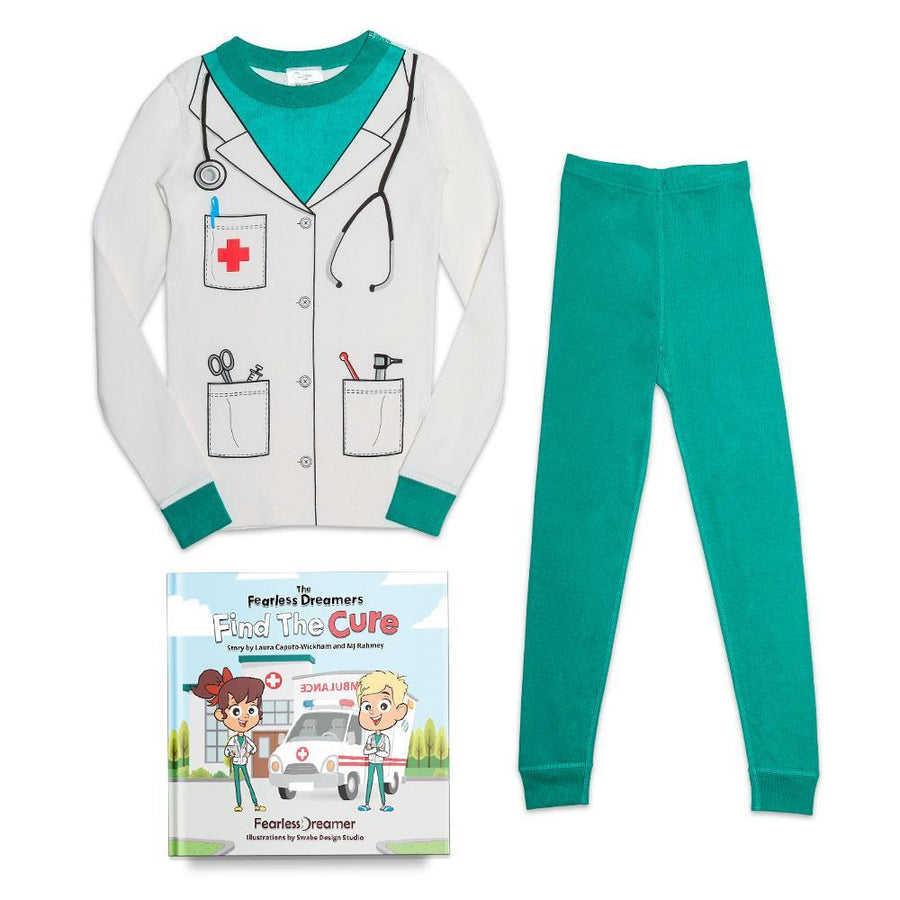 FEARLESS DREAMER FIND THE CURE WITH MATCHING DOCTOR PAJAMA