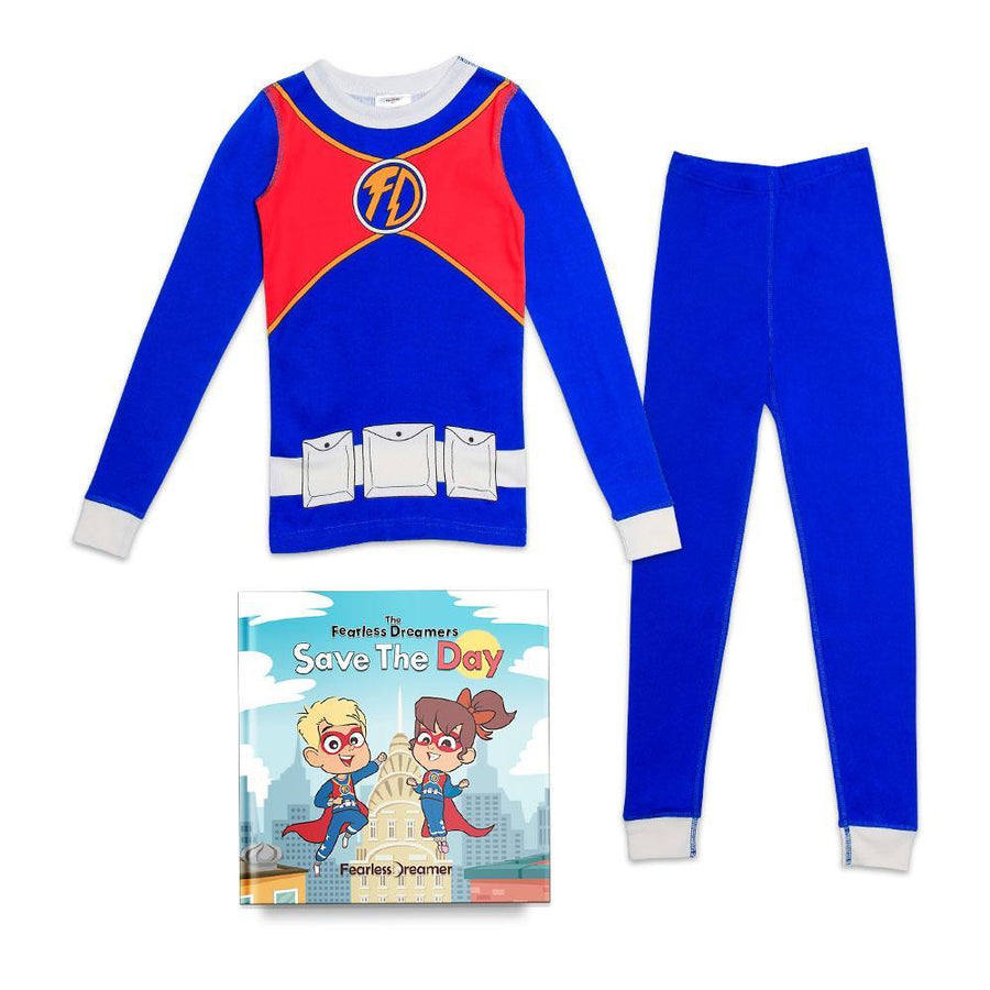 FEARLESS DREAMER SAVE THE DAY WITH MATCHING SUPERHERO PAJAMA